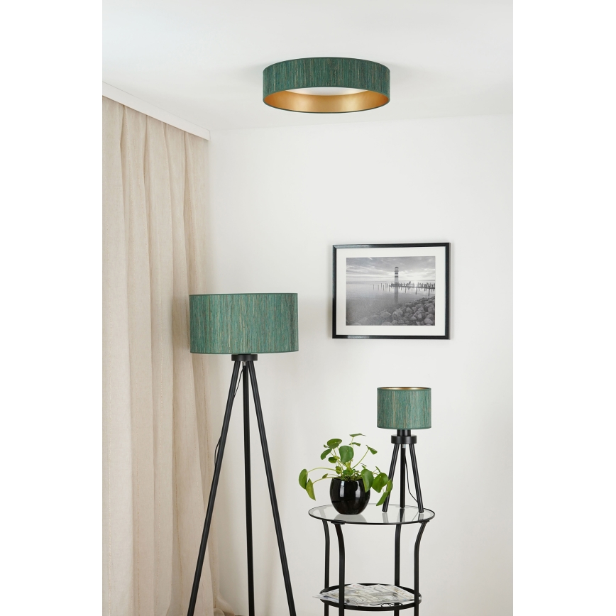 Brilagi - LED Zatemnitvena stropna svetilka VEGAS SHINE LED/24W/230V 3000/4000/6500K slama zelena/zlata + Daljinski upravljalnik