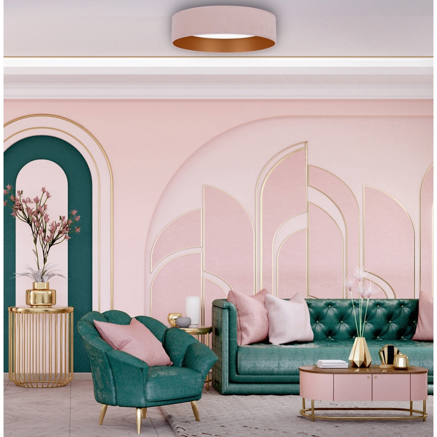 Brilagi - LED Zatemnitvena stropna svetilka VELVET SMART LED/24W/230V pr. 45 cm 2700-6500K Wi-Fi Tuya roza/zlata + Daljinski upravljalnik