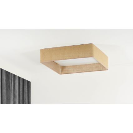 Brilagi - LED Zatemnitvena stropna svetilka VELVET SQUARE LED/24W/230V 3000/4000/6500K + Daljinski upravljalnik rjava