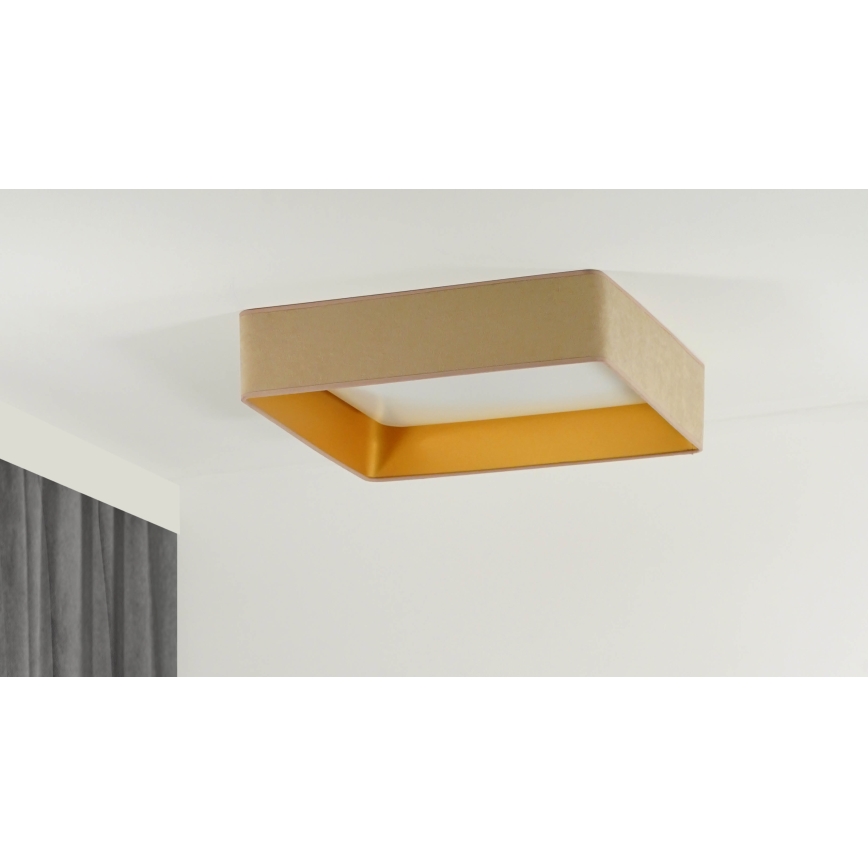 Brilagi - LED Zatemnitvena stropna svetilka VELVET SQUARE SMART LED/36W/230V 2700-6500K Wi-Fi Tuya + Daljinski upravljalnik bež