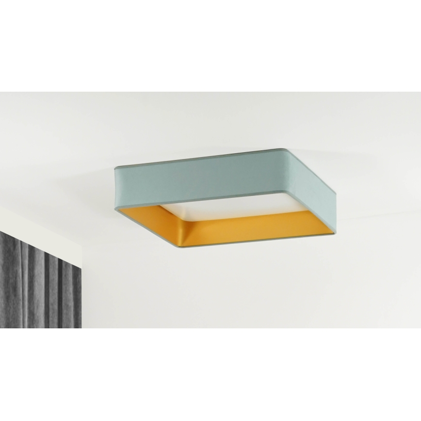 Brilagi - LED Zatemnitvena stropna svetilka VELVET SQUARE SMART LED/36W/230V 2700-6500K Wi-Fi Tuya + Daljinski upravljalnik mint