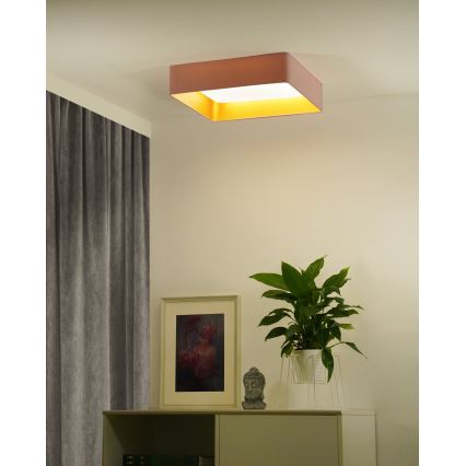 Brilagi - LED Zatemnitvena stropna svetilka VELVET SQUARE SMART LED/36W/230V 2700-6500K Wi-Fi Tuya + Daljinski upravljalnik roza