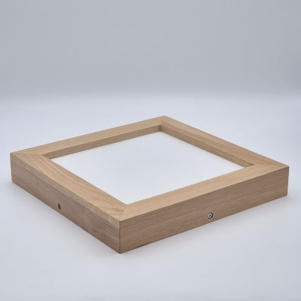 Brilagi - LED Kopalniška zatemnitvena stropna svetilka WOODY FRAME LED/24W/230V hrast 30x30 cm 3000-6000K IP44 + Daljinski upravljalnik