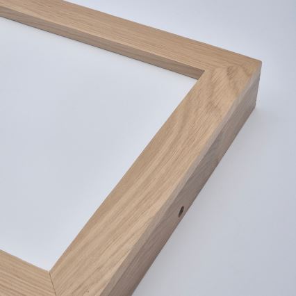 Brilagi - LED Kopalniška zatemnitvena stropna svetilka WOODY FRAME LED/24W/230V hrast 30x30 cm 3000-6000K IP44 + Daljinski upravljalnik