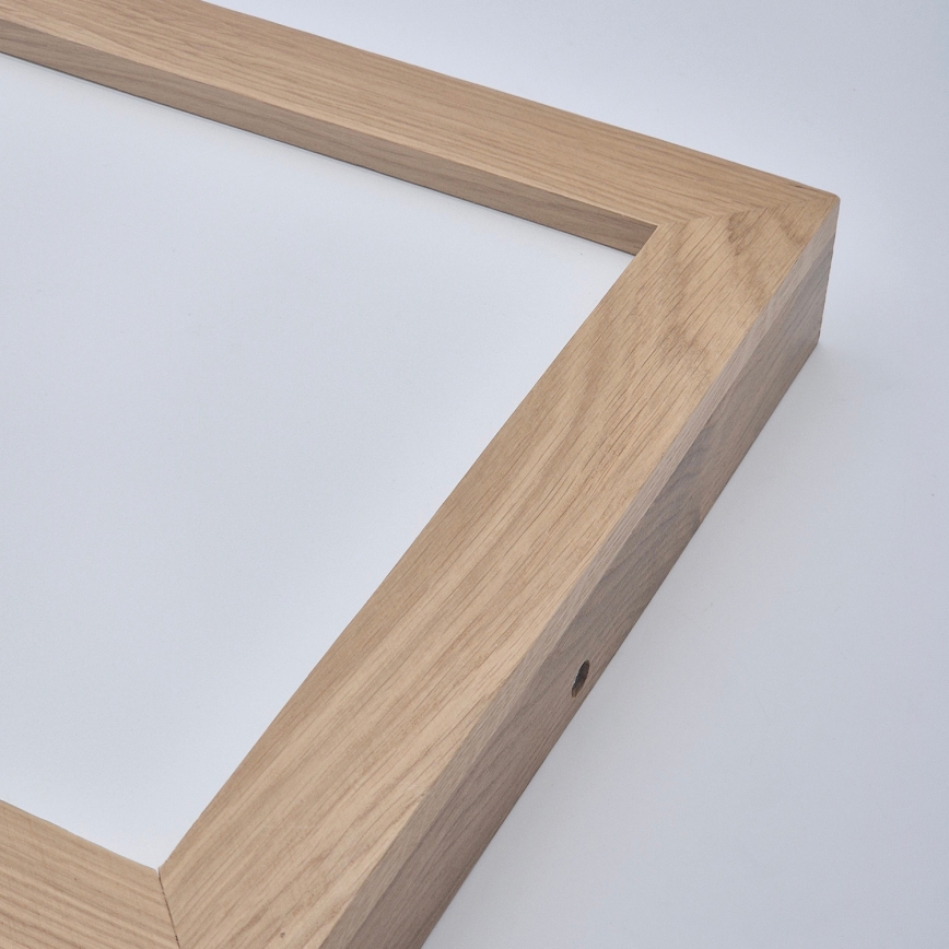 Brilagi - LED Kopalniška zatemnitvena stropna svetilka WOODY FRAME LED/24W/230V hrast 30x30 cm 3000-6000K IP44 + Daljinski upravljalnik