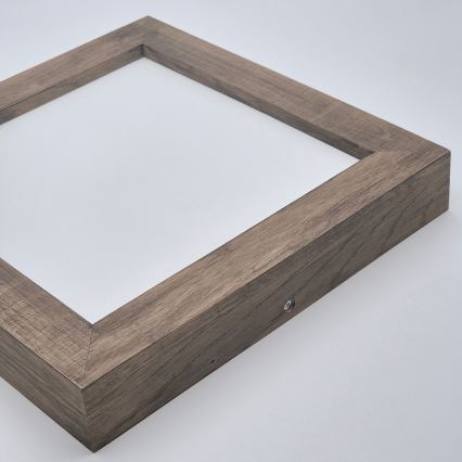 Brilagi - LED Kopalniška zatemnitvena stropna svetilka WOODY FRAME LED/24W/230V hrast 30x30 cm 3000-6000K IP44 + Daljinski upravljalnik