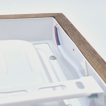 Brilagi - LED Kopalniška zatemnitvena stropna svetilka WOODY FRAME LED/24W/230V hrast 30x30 cm 3000-6000K IP44 + Daljinski upravljalnik