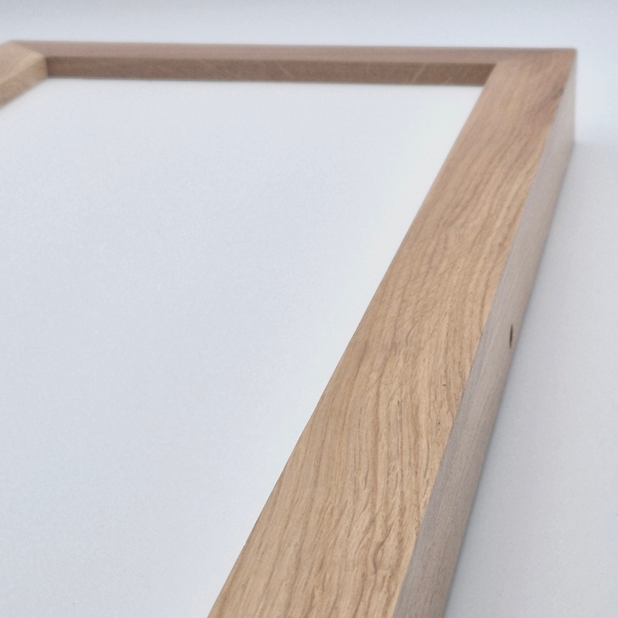 Brilagi - LED Kopalniška zatemnitvena stropna svetilka WOODY FRAME LED/50W/230V hrast 120x30 cm 3000-6000K IP44 + Daljinski upravljalnik