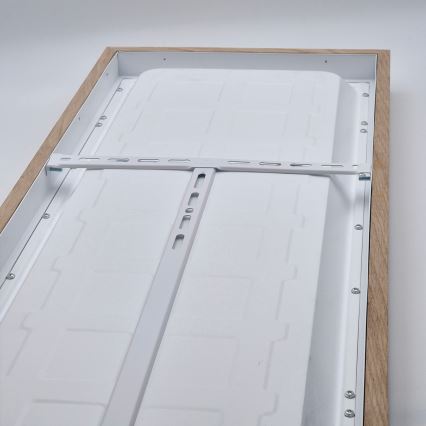 Brilagi - LED Kopalniška zatemnitvena stropna svetilka WOODY FRAME LED/50W/230V hrast 120x30 cm 3000-6000K IP44 + Daljinski upravljalnik