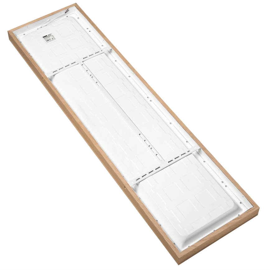 Brilagi - LED Kopalniška zatemnitvena stropna svetilka WOODY FRAME LED/50W/230V hrast 120x30 cm 3000-6000K IP44 + Daljinski upravljalnik
