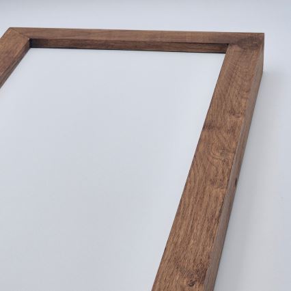 Brilagi - LED Kopalniška zatemnitvena stropna svetilka WOODY FRAME LED/50W/230V hrast češnja 120x30 cm 3000-6000K IP44 + Daljinski upravljalnik