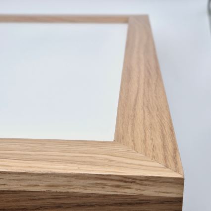 Brilagi - LED Kopalniška zatemnitvena stropna svetilka WOODY FRAME LED/50W/230V hrast 60x60 cm 3000-6000K IP44 + Daljinski upravljalnik