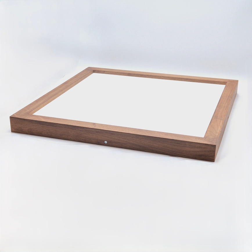 Brilagi - LED Kopalniška zatemnitvena stropna svetilka WOODY FRAME LED/50W/230V hrast češnja 60x60 cm 3000-6000K IP44 + Daljinski upravljalnik