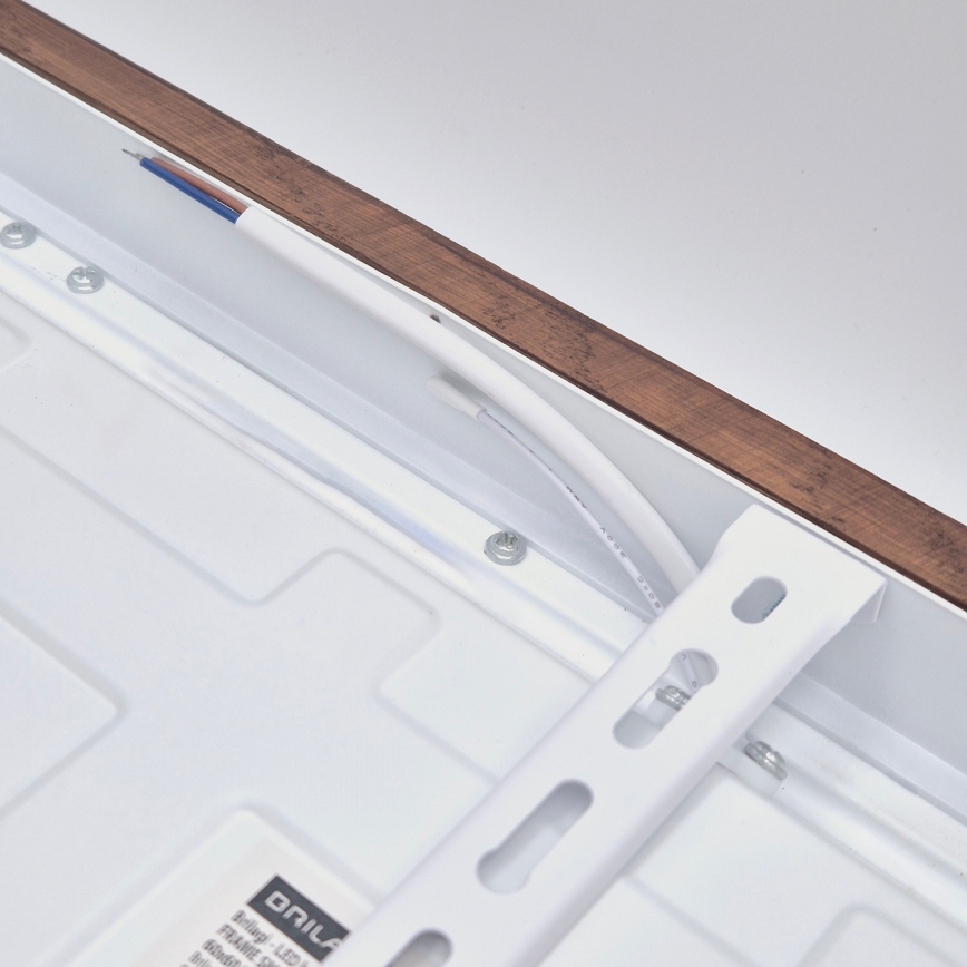 Brilagi - LED Kopalniška zatemnitvena stropna svetilka WOODY FRAME LED/50W/230V hrast češnja 60x60 cm 3000-6000K IP44 + Daljinski upravljalnik