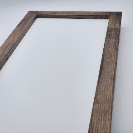 Brilagi - LED Kopalniška zatemnitvena stropna svetilka WOODY FRAME LED/50W/230V hrast oreh 120x30 cm 3000-6000K IP44 + Daljinski upravljalnik