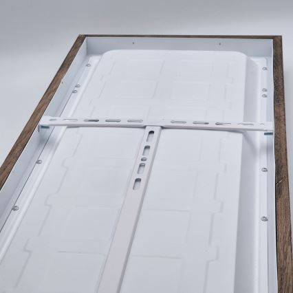 Brilagi - LED Kopalniška zatemnitvena stropna svetilka WOODY FRAME LED/50W/230V hrast oreh 120x30 cm 3000-6000K IP44 + Daljinski upravljalnik