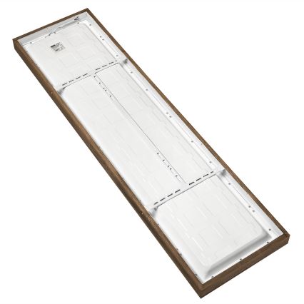 Brilagi - LED Kopalniška zatemnitvena stropna svetilka WOODY FRAME LED/50W/230V hrast oreh 120x30 cm 3000-6000K IP44 + Daljinski upravljalnik