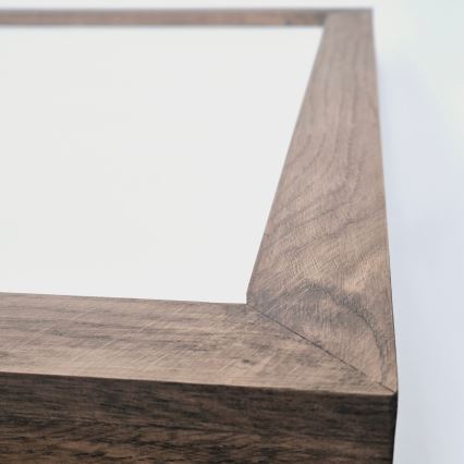 Brilagi - LED Kopalniška zatemnitvena stropna svetilka WOODY FRAME LED/50W/230V hrast oreh 60x60 cm 3000-6000K IP44 + Daljinski upravljalnik