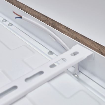 Brilagi - LED Kopalniška zatemnitvena stropna svetilka WOODY FRAME LED/50W/230V hrast oreh 60x60 cm 3000-6000K IP44 + Daljinski upravljalnik