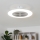 Brilagi - LED Zatemnitvena svetilka z ventilatorjem AURA LED/38W/230V 3000-6000K srebrna + Daljinski upravljalnik