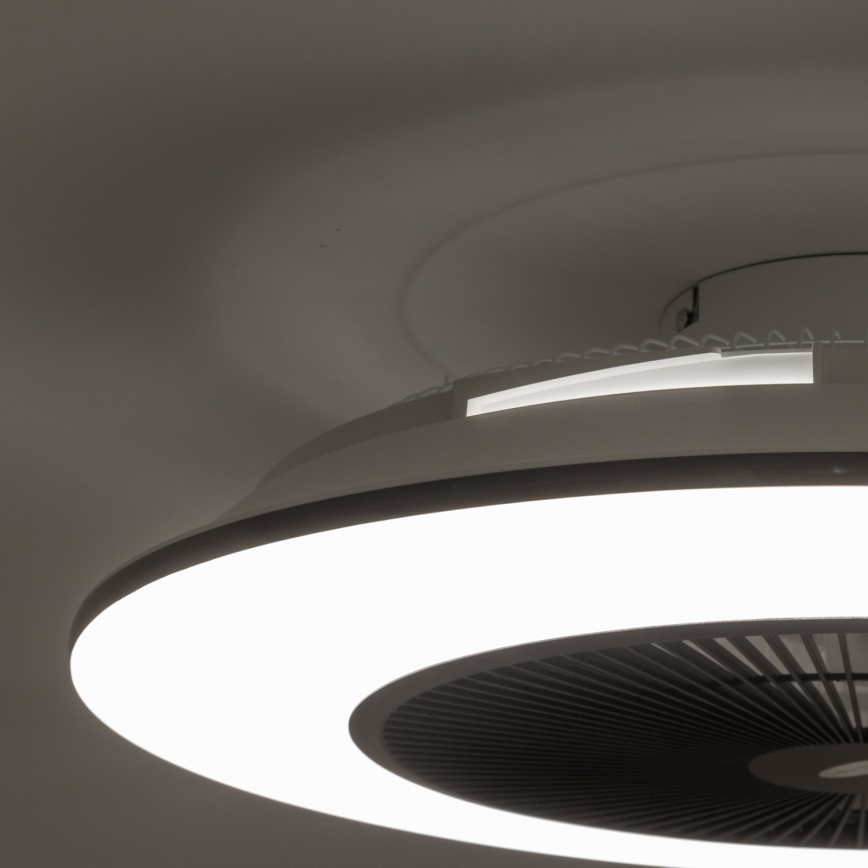Brilagi - LED Zatemnitvena svetilka z ventilatorjem AURA LED/38W/230V 3000-6000K črna + Daljinski upravljalnik