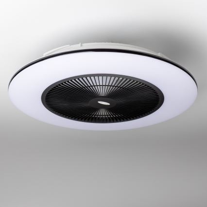 Brilagi - LED Zatemnitvena svetilka z ventilatorjem AURA LED/38W/230V 3000-6000K črna + Daljinski upravljalnik