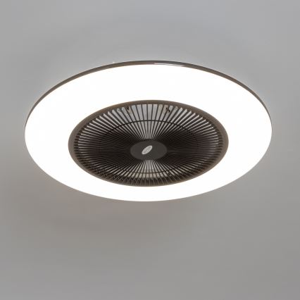 Brilagi - LED Zatemnitvena svetilka z ventilatorjem AURA LED/38W/230V 3000-6000K črna + Daljinski upravljalnik