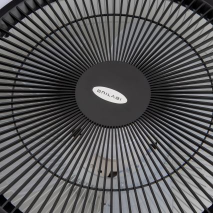 Brilagi - LED Zatemnitvena svetilka z ventilatorjem AURA LED/38W/230V 3000-6000K črna + Daljinski upravljalnik