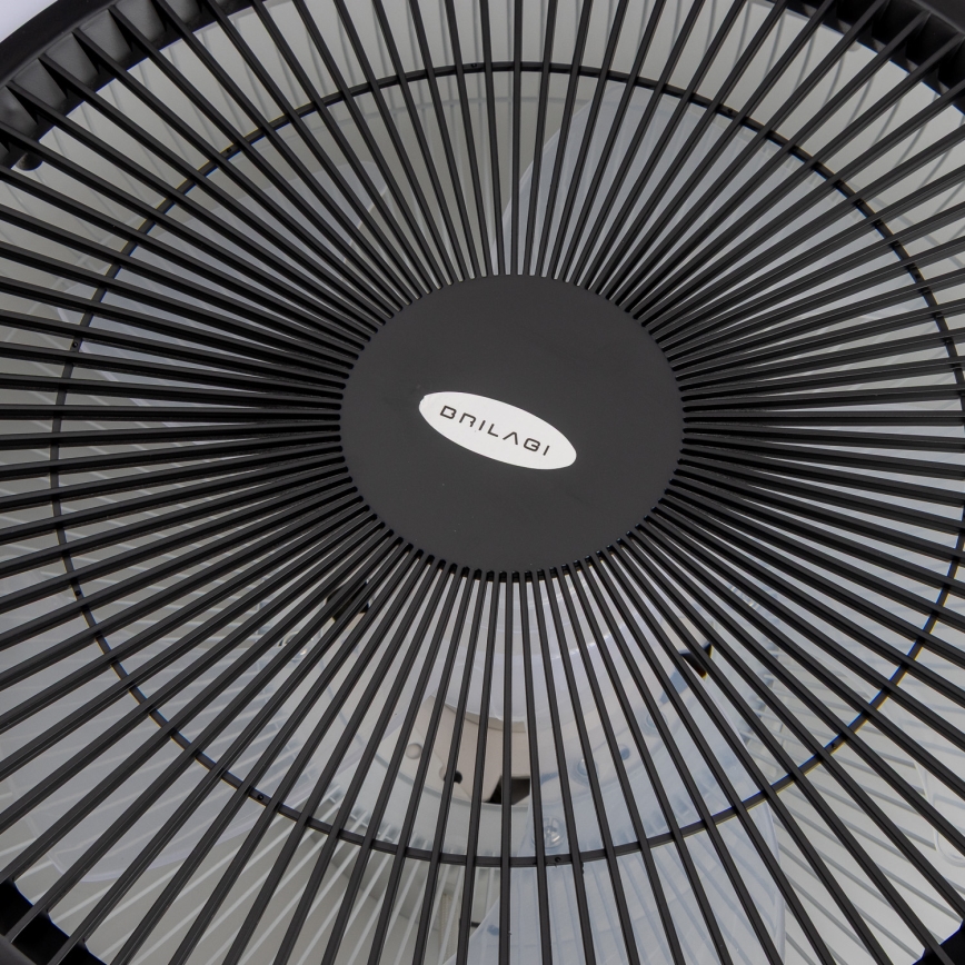 Brilagi - LED Zatemnitvena svetilka z ventilatorjem AURA LED/38W/230V 3000-6000K črna + Daljinski upravljalnik