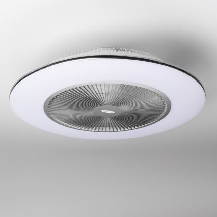 Brilagi - LED Zatemnitvena svetilka z ventilatorjem AURA LED/38W/230V 3000-6000K srebrna + Daljinski upravljalnik