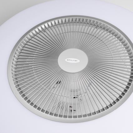 Brilagi - LED Zatemnitvena svetilka z ventilatorjem AURA LED/38W/230V 3000-6000K srebrna + Daljinski upravljalnik