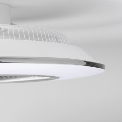 Brilagi - LED Zatemnitvena svetilka z ventilatorjem AURA LED/38W/230V 3000-6000K srebrna + Daljinski upravljalnik
