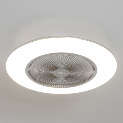 Brilagi - LED Zatemnitvena svetilka z ventilatorjem AURA LED/38W/230V 3000-6000K srebrna + Daljinski upravljalnik