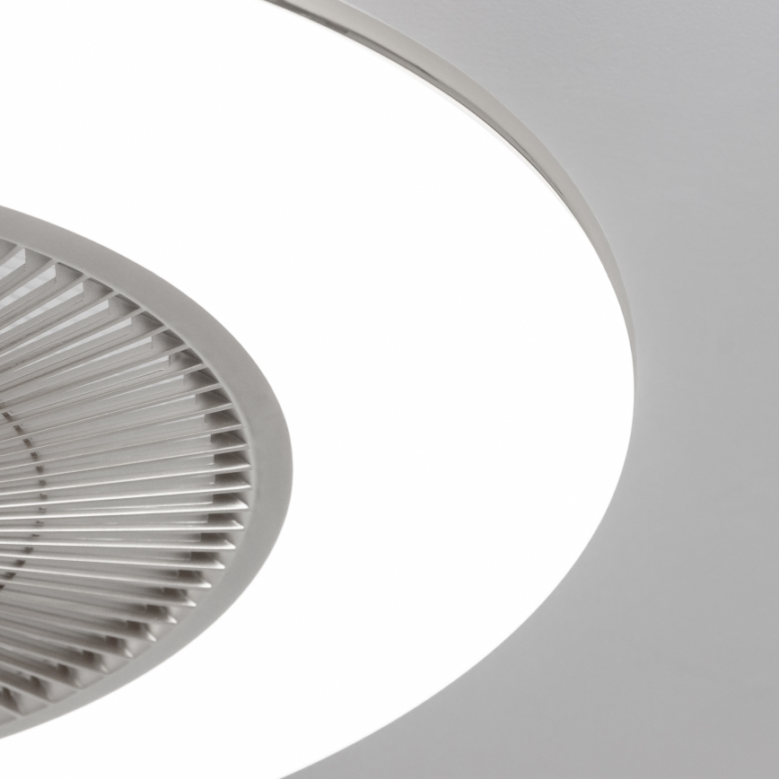 Brilagi - LED Zatemnitvena svetilka z ventilatorjem AURA LED/38W/230V 3000-6000K srebrna + Daljinski upravljalnik