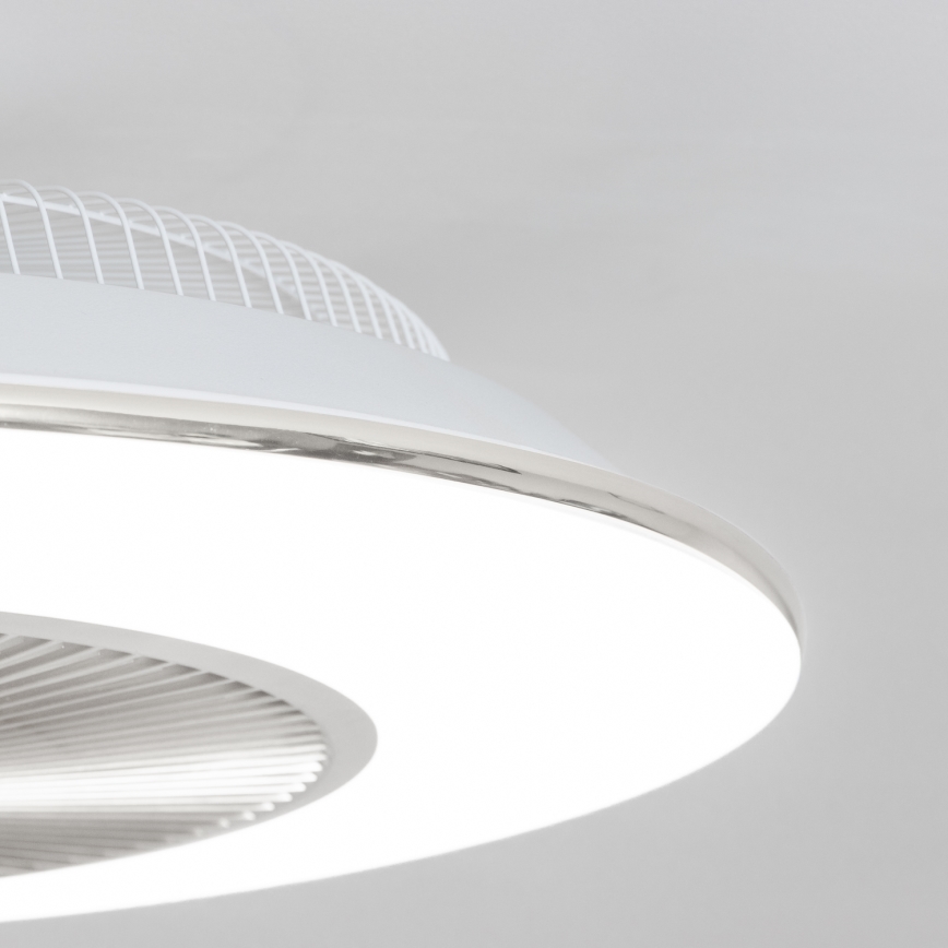 Brilagi - LED Zatemnitvena svetilka z ventilatorjem AURA LED/38W/230V 3000-6000K srebrna + Daljinski upravljalnik