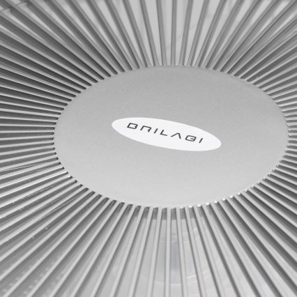 Brilagi - LED Zatemnitvena svetilka z ventilatorjem AURA LED/38W/230V 3000-6000K srebrna + Daljinski upravljalnik
