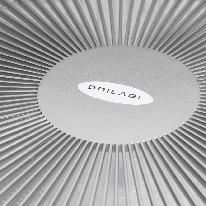 Brilagi - LED Zatemnitvena svetilka z ventilatorjem AURA LED/38W/230V 3000-6000K srebrna + Daljinski upravljalnik