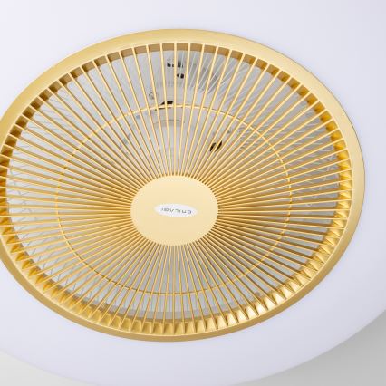 Brilagi - LED Zatemnitvena svetilka z ventilatorjem AURA LED/38W/230V 3000-6000K zlata + Daljinski upravljalnik