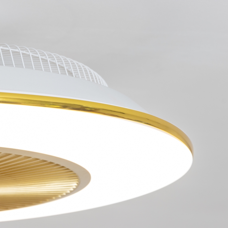 Brilagi - LED Zatemnitvena svetilka z ventilatorjem AURA LED/38W/230V 3000-6000K zlata + Daljinski upravljalnik