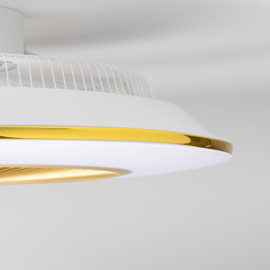Brilagi - LED Zatemnitvena svetilka z ventilatorjem AURA LED/38W/230V 3000-6000K zlata + Daljinski upravljalnik