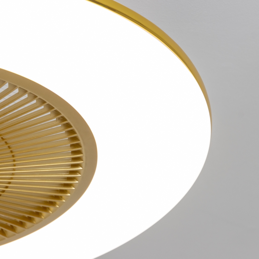 Brilagi - LED Zatemnitvena svetilka z ventilatorjem AURA LED/38W/230V 3000-6000K zlata + Daljinski upravljalnik