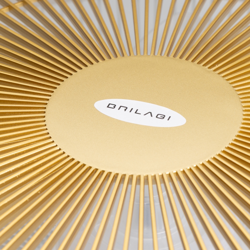 Brilagi - LED Zatemnitvena svetilka z ventilatorjem AURA LED/38W/230V 3000-6000K zlata + Daljinski upravljalnik