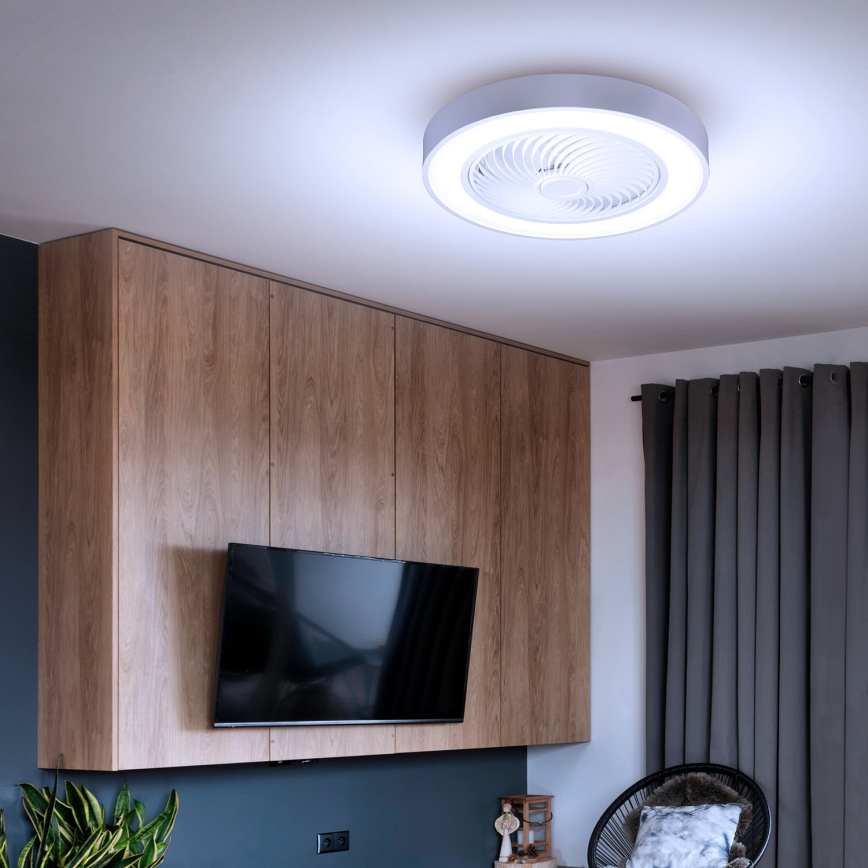 Brilagi - LED Zatemnitvena stropna svetilka z ventilatorjem LED/30W/230V 3000-6500K bela + Daljinski upravljalnik