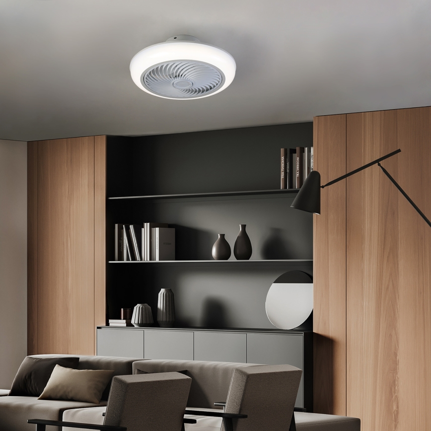 Brilagi - LED Zatemnitvena stropna svetilka z ventilatorjem LED/30W/230V 3000-6500K bela + Daljinski upravljalnik