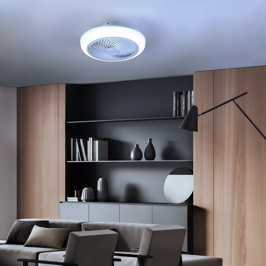 Brilagi - LED Zatemnitvena stropna svetilka z ventilatorjem LED/30W/230V 3000-6500K bela + Daljinski upravljalnik