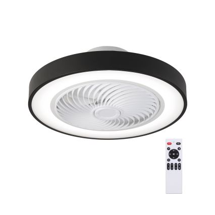Brilagi - LED Zatemnitvena stropna svetilka z ventilatorjem LED/30W/230V 3000-6500K črna + Daljinski upravljalnik