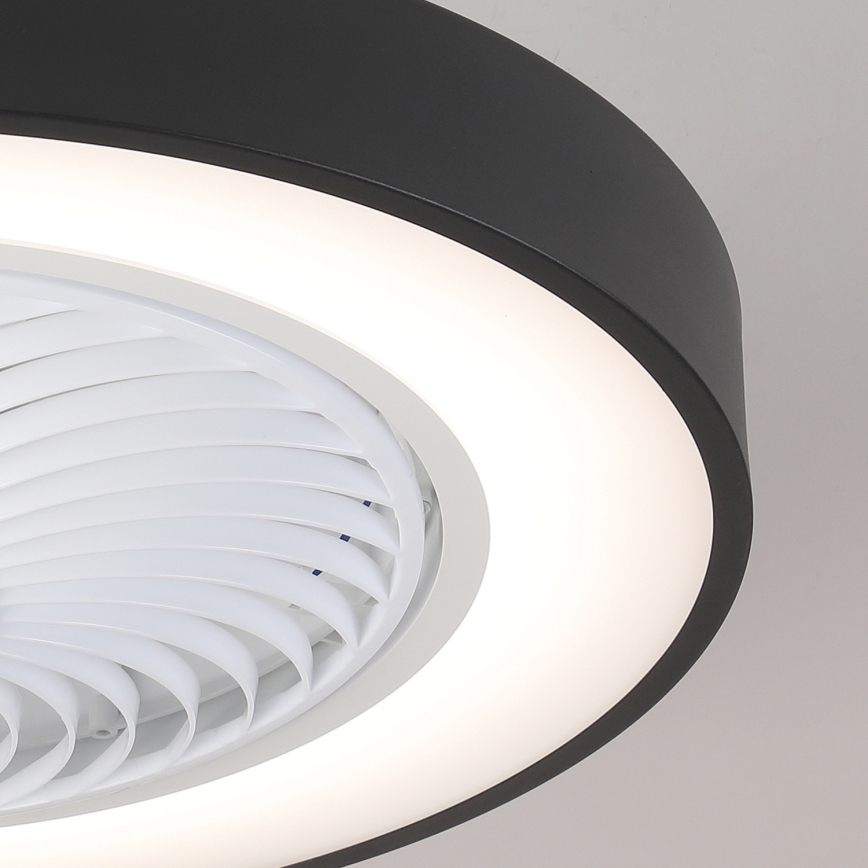 Brilagi - LED Zatemnitvena stropna svetilka z ventilatorjem LED/30W/230V 3000-6500K črna + Daljinski upravljalnik