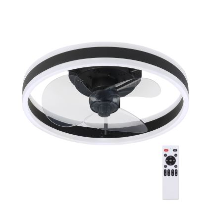Brilagi - LED Zatemnitvena stropna svetilka z ventilatorjem LED/30W/230V 3000-6500K črna + Daljinski upravljalnik
