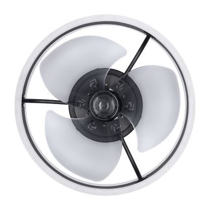 Brilagi - LED Zatemnitvena stropna svetilka z ventilatorjem LED/30W/230V 3000-6500K črna + Daljinski upravljalnik