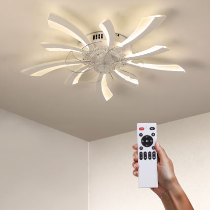 Brilagi - LED Zatemnitvena stropna svetilka z ventilatorjem LED/50W/230V 3000-6500K bela + Daljinski upravljalnik